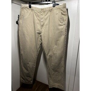Polo Ralph Lauren Pants Mens 42x32 Beige Prospect Pant Flat Front Chino Trouser